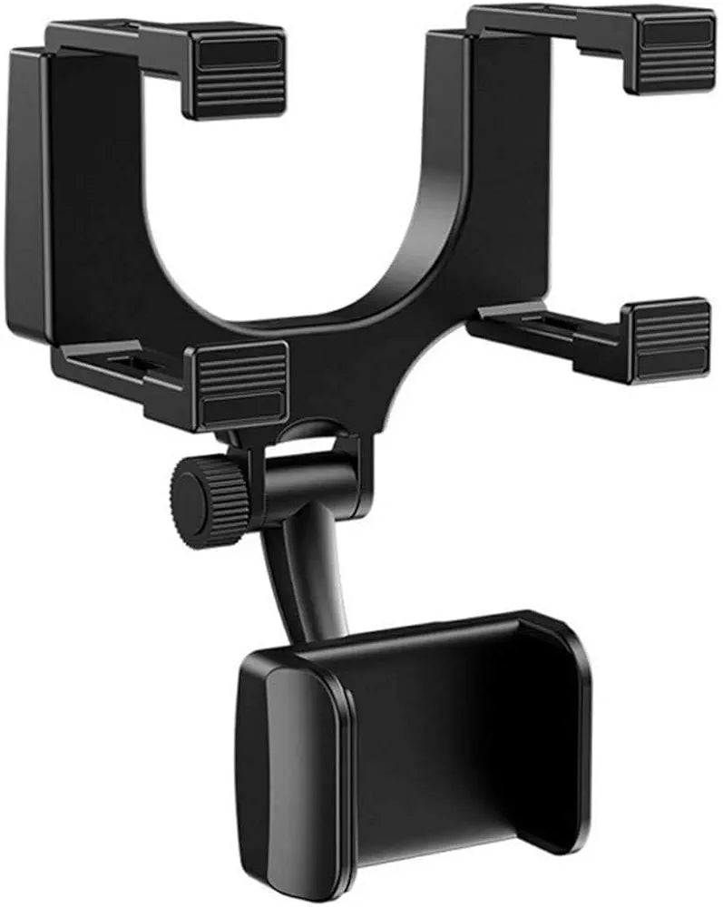 This is a universal car rear view mirror mount for a mobile phone